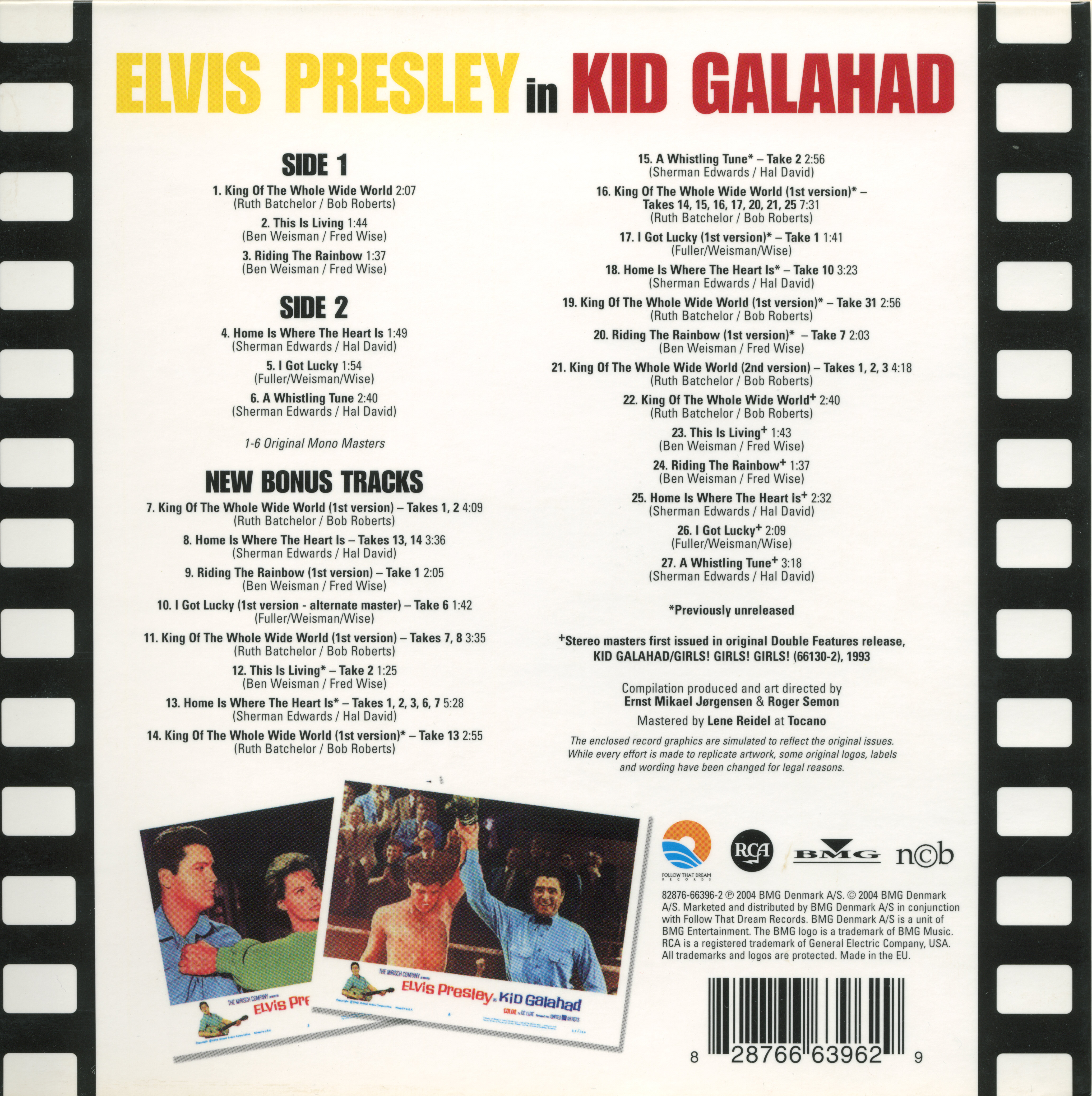 Elvis Presley  Kid Galahad : Back